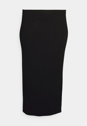 Object Curve, OBJJAMIE RIB LONG SKIRT PLUS SIZE - Jupe crayon - black
