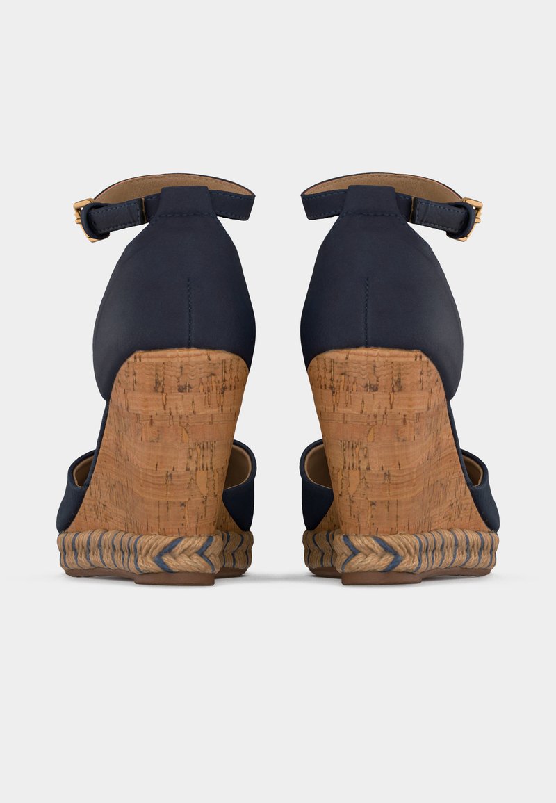 blue halo dress Valencia - Women's Wedges Sandals - Navy Suede