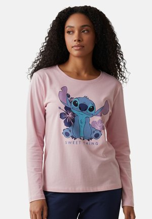 Disney, DISNEY LILO   STITCH SCHLAFANZUG PYJAMA SET LANGARM OBERTEIL MIT HOSE - Trousers - rosa blau