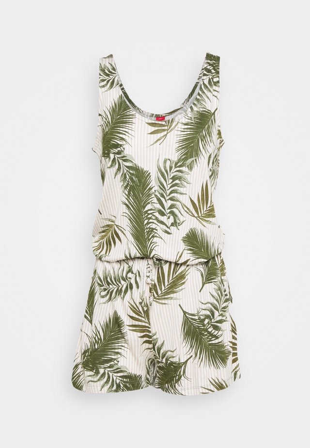 OVARALL - Jumpsuit - green/white