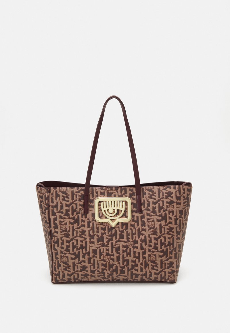 CHIARA FERRAGNI EYELIKE BUCKLE - Shopping bag - brunette