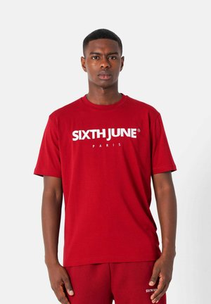 Print T-shirt - burgundy