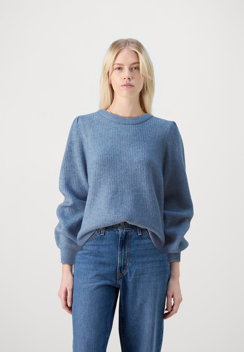 Selected Femme SLFLULU O-NECK NOOS - Džemper - endless sky melange
