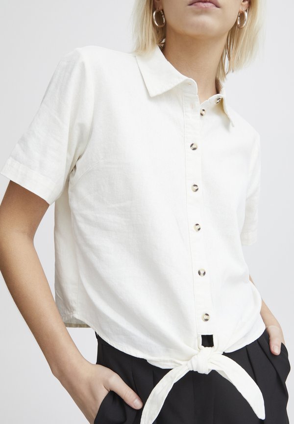 IHLINO - Button-down blouse - cloud dancer2