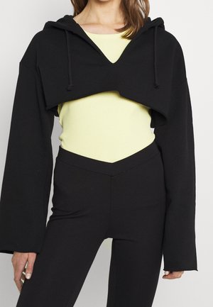 Weekday Jersey con capucha - black