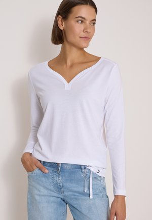 Cecil, SHIRT MIT SPLIT NECK IM TUNIKA-LOOK - T-shirt à manches longues - white