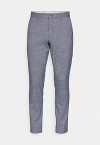 SLHSLIM ROBERT PANTS - Chino hlače - navy blazer/houndstooth