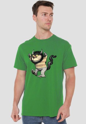 Cotton Soul, WHERE THE WILD THINGS ARE/CAROL - Print T-shirt - dark green