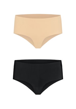 2-PACK HIGH - Panties - beige/black
