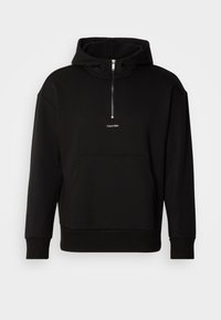 NANO LOGO HALF ZIP HOODIE - Mikina s kapucí - black