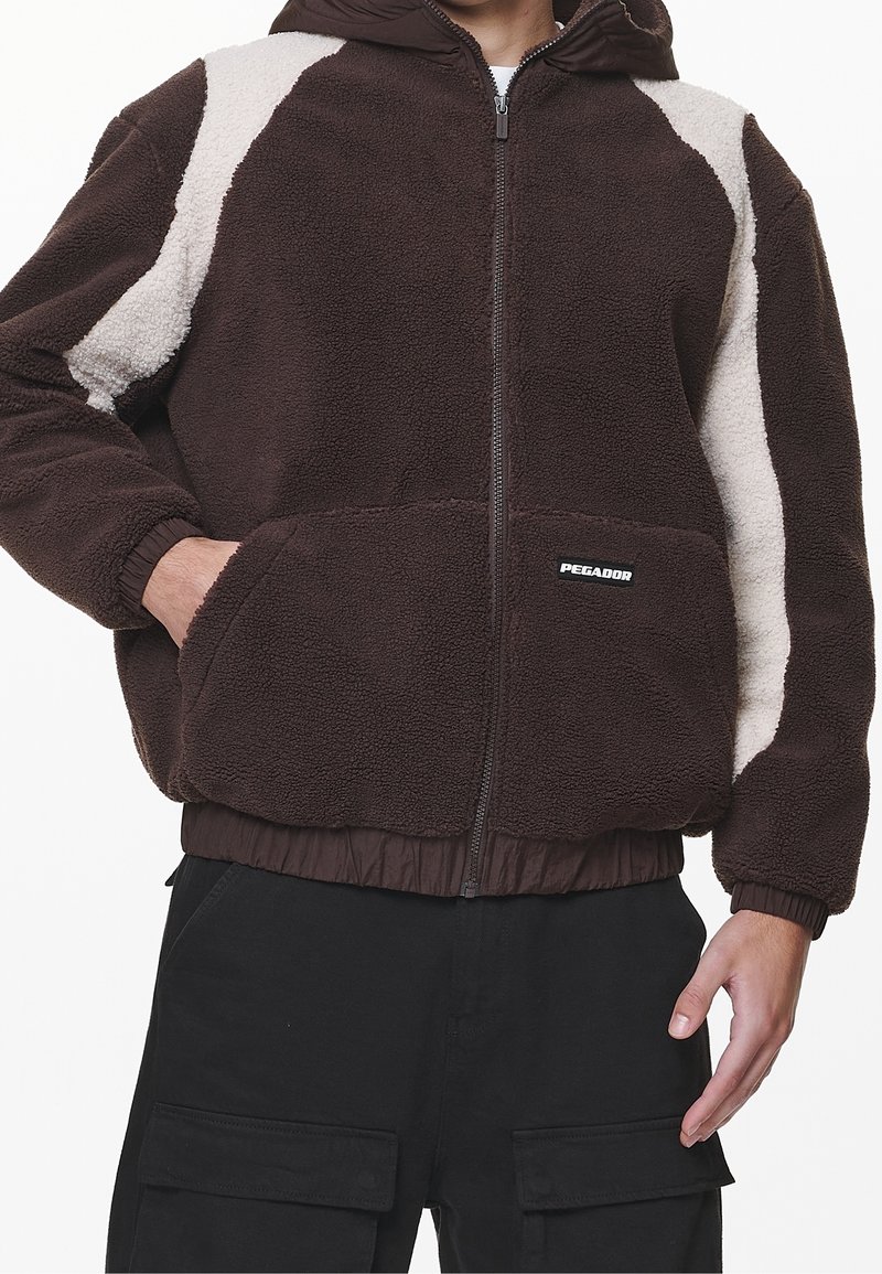 Pegador Fleecejacka - dark brown