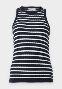 Tommy Hilfiger CABLE SLIM - Trui - dark night navy/ivory