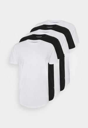 JJENOA TEE CREW NECK 5 PACK - T-shirt basic - white/black