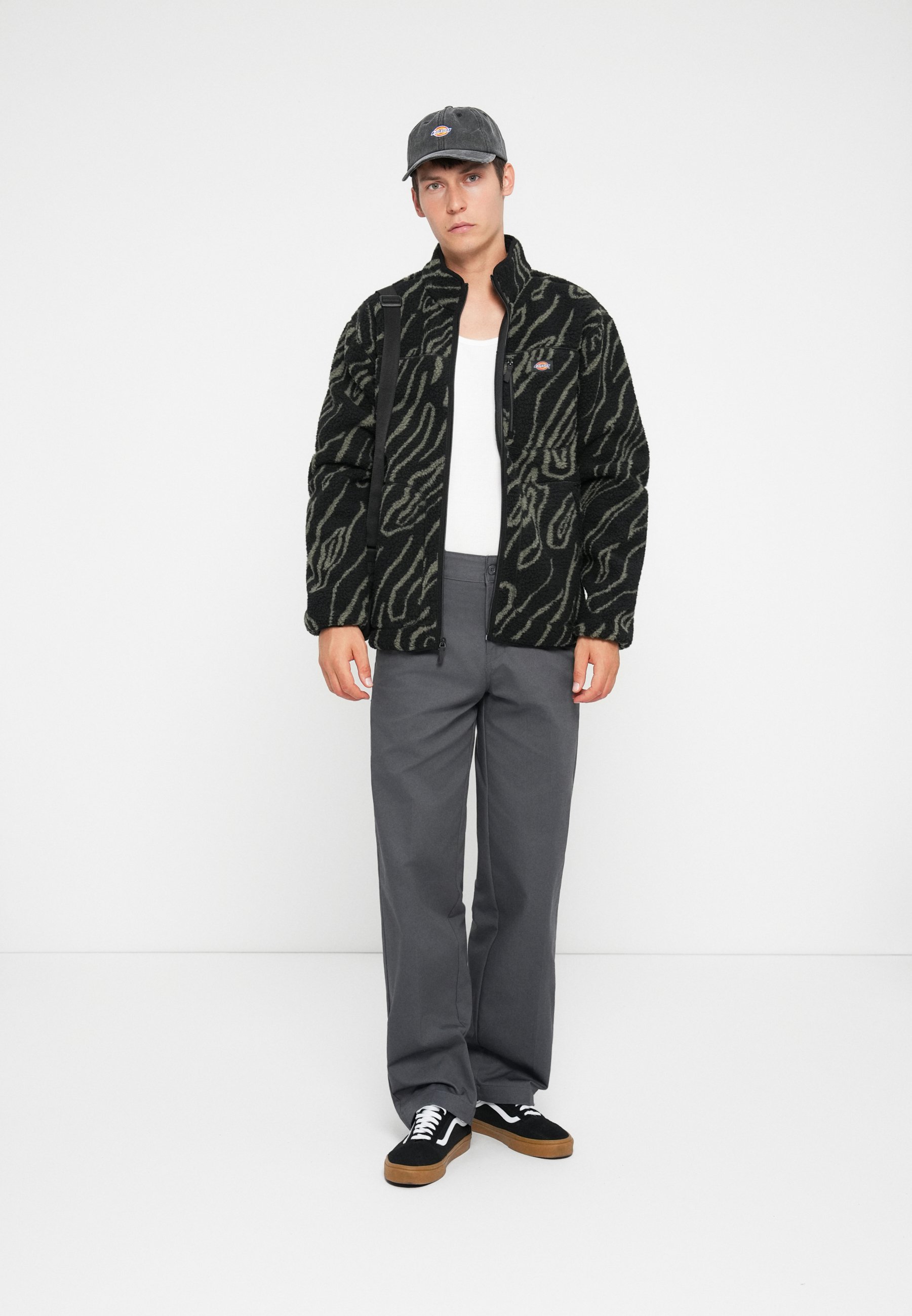 Dickies MOUNT HOPE PRINTED - Fleece jacket - black - Zalando