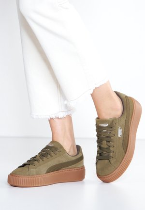 Baskets basses - olive