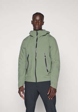 MAN JACKET FIX HOOD - Giacca hard shell - salvia