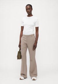 Gina Tricot Tall RELAXED TROUSERS - Trousers - taupe