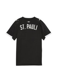 Sort kortærmet jersey med hvide detaljer har "ST. PAULI" trykt på ryggen. Lavet af åndbart stof med en klassisk pasform.