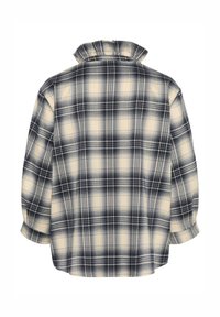 Soaked in Luxury Blouse - navy checks