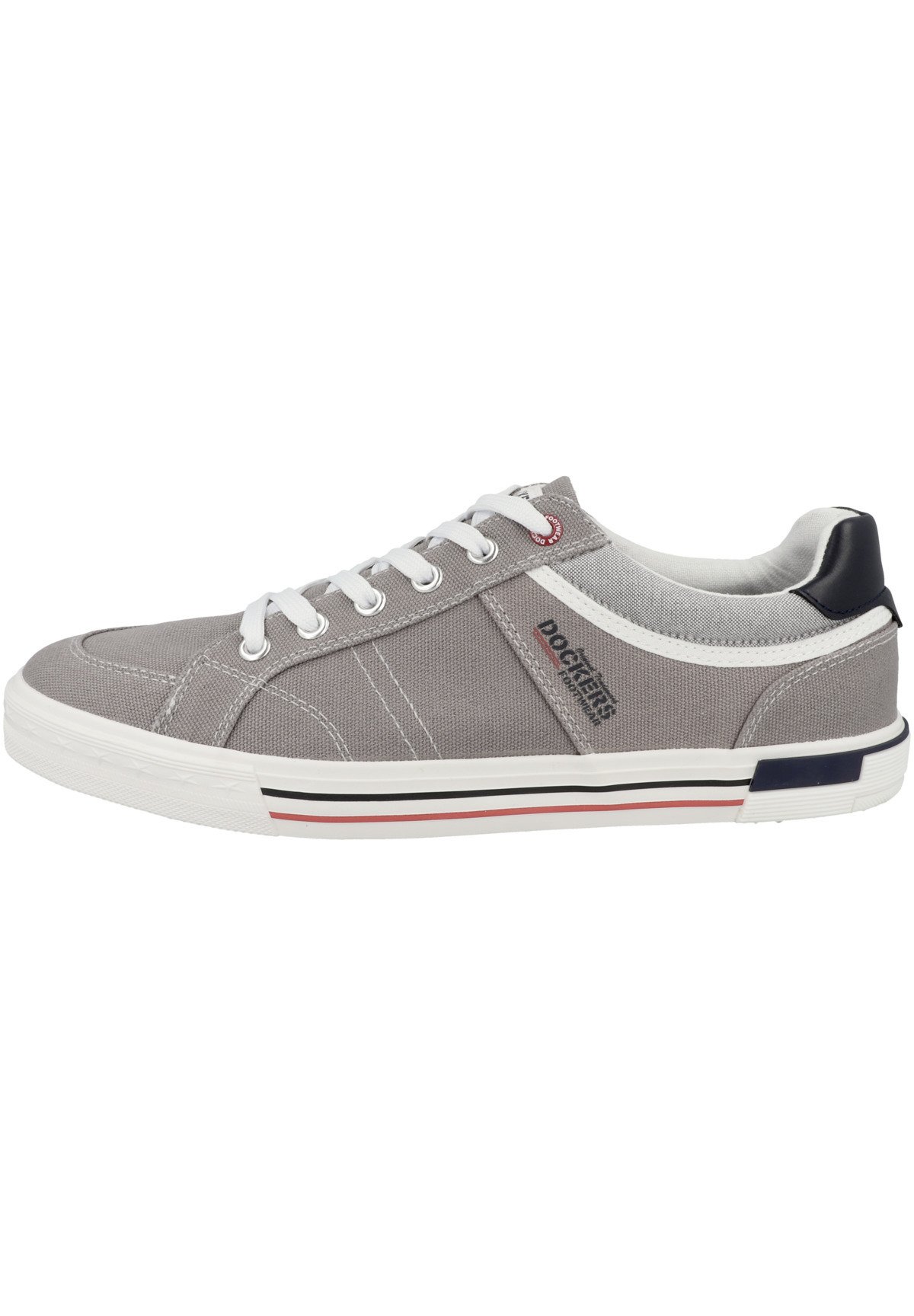 Dockers By Gerli Herren Sneaker – Low-Top Aus Leder In Schwarz/Grau – Bequeme Freizeitschuhe Für Alltag Und Business