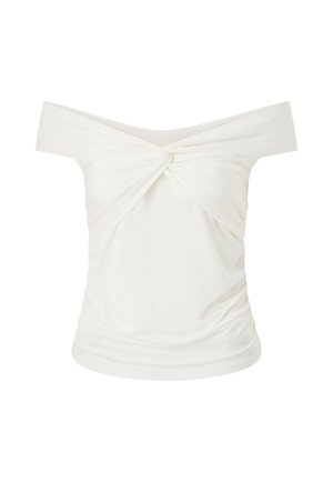 Ellos Collection, TOP MIT GEDREHTER FRONT. - T-Shirt print - white