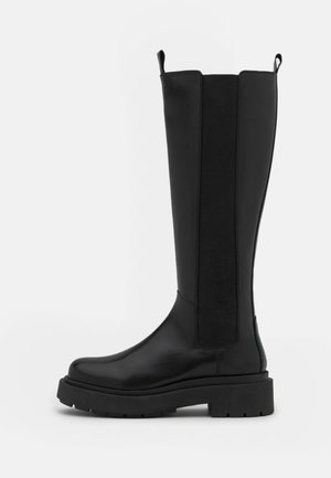 Zign LEATHER - Plateaustiefel - black