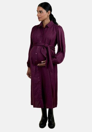 SPOT MATERNITY MIDI WITH TIE - Blusenkleid - wine