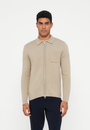 GUNA ZIP - Cardigan - beige