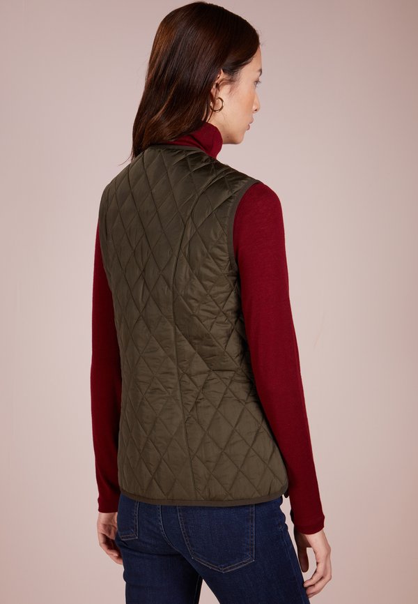 BETTY INTERACTIVE LINER - Waistcoat - dark olive2