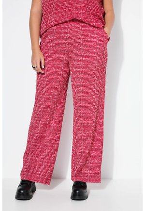 WIDE LEGS TEXTURE ELASTICATED WAISTBAND - Bukser - apple red