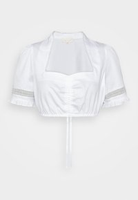 Camicetta inserto in pizzo - Bianco écru