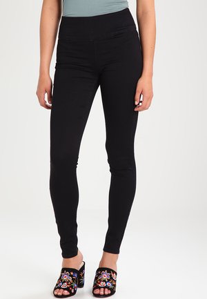 Pieces Farkkuleggingsit - black