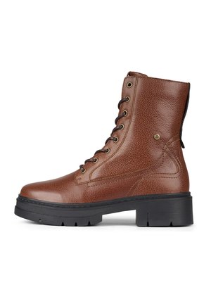 Platform ankle boots - tan cognac