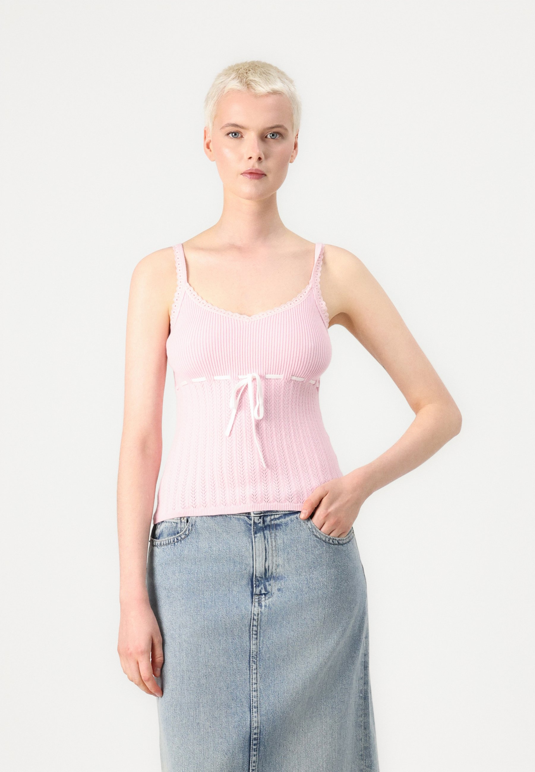 Hollister Co. BARE CONTRAST TANK - Top - light pink - Zalando.co.uk