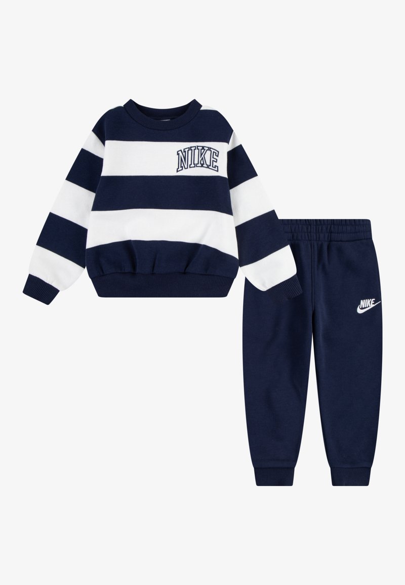 Nike Sportswear CLUB STRIPE CREW UNISEX SET - Spodnji deli trenirk - midnight navy