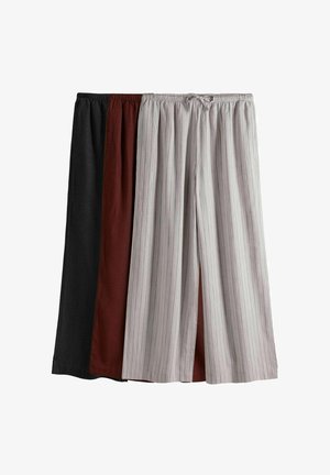 THE SET 3 PACK PULL ON WIDE - Kelnės - black red ecru stripe