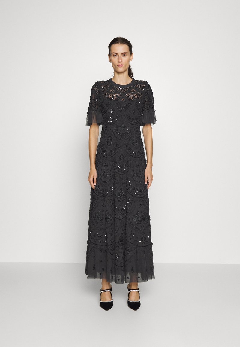 Needle & Thread CARMEN RUFFLE ANKLE GOWN Ballkleid graphite/schwarz