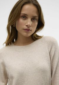 Vero Moda VMDOFFY O NECK BLOUSE - Strikkegenser - silver gray