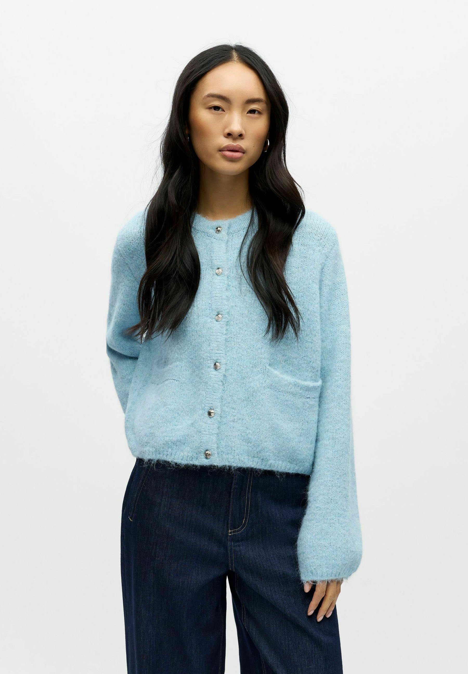 Objsaggia Re L/S Knit Cardigan Noos, zwart, XL Objsaggia Re L/S Knit Cardigan Noos, zwart, XL