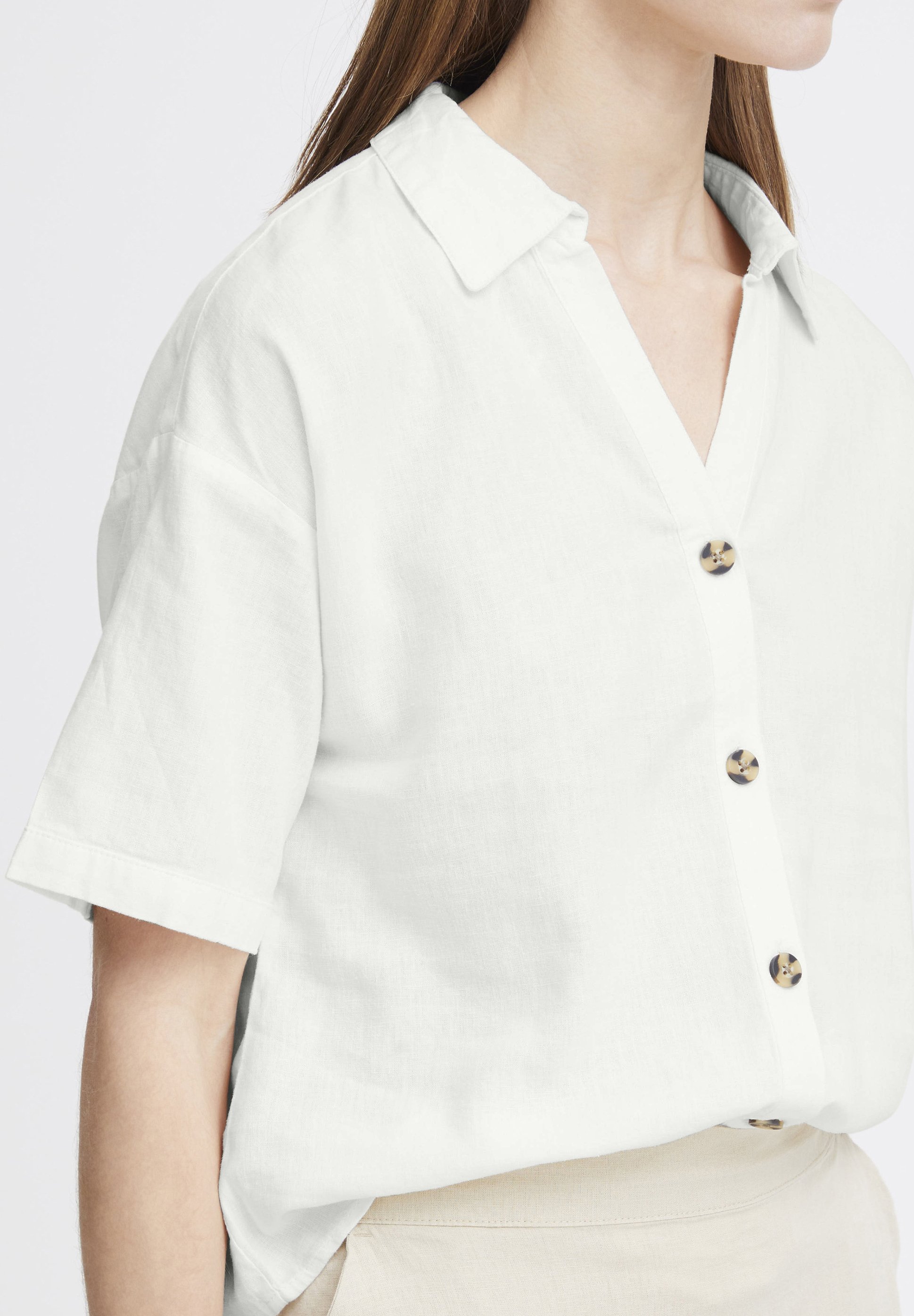 売れ筋商品|||ビーヤング シャツ レディース トップス FALAKKA - Button-down blouse - marshmallow b.young FALAKKA - Button-down blouse - marshmallow/white