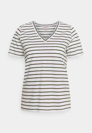 T-shirt imprimé - white / khaki