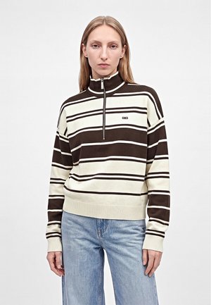 Gestuz, PULLOVER - Pullover - egret/slate black