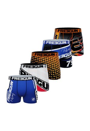 5 PACK PRINTED - Boxers - bleu noir orange