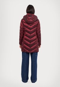 MICHAEL Michael Kors HOODED LONGLINE CHEVRON - Wintermantel - dark red
