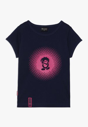 GIRLS LOGO - Print T-shirt - navy/magenta