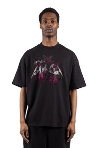 FAVELA - PINK FUTURE RHINESTONE UNISEX - Marškinėliai su spaudiniu - black Miniatiūros vaizdas 1