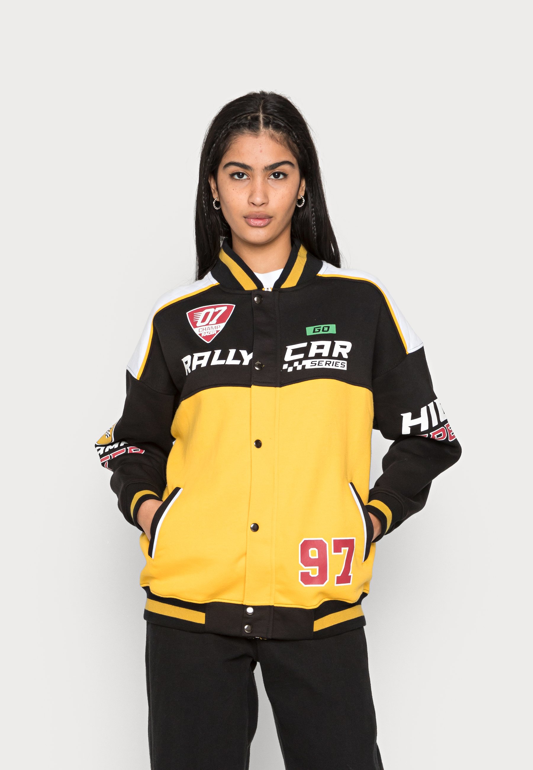 Missguided MOTOCROSS BUTTON VARSITY JACKET - Giubbotto Bomber -  yellow/giallo - Zalando.it