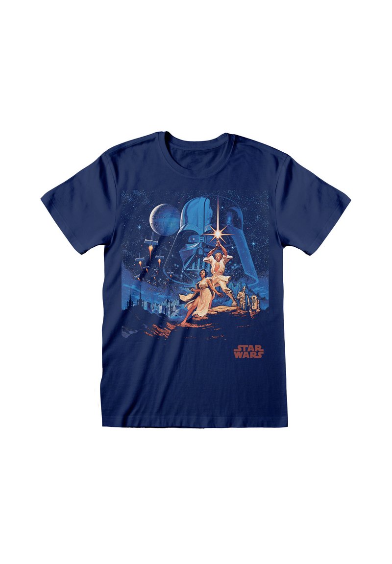 Henry Tiger STAR WARS NEW HOPE VINTAGE POSTER - Triko s potiskem - navy blue
