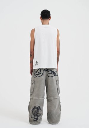 Ed Hardy DRAG WITH REMOVABLE LEGS - Relaxed fit jeans - charcoal