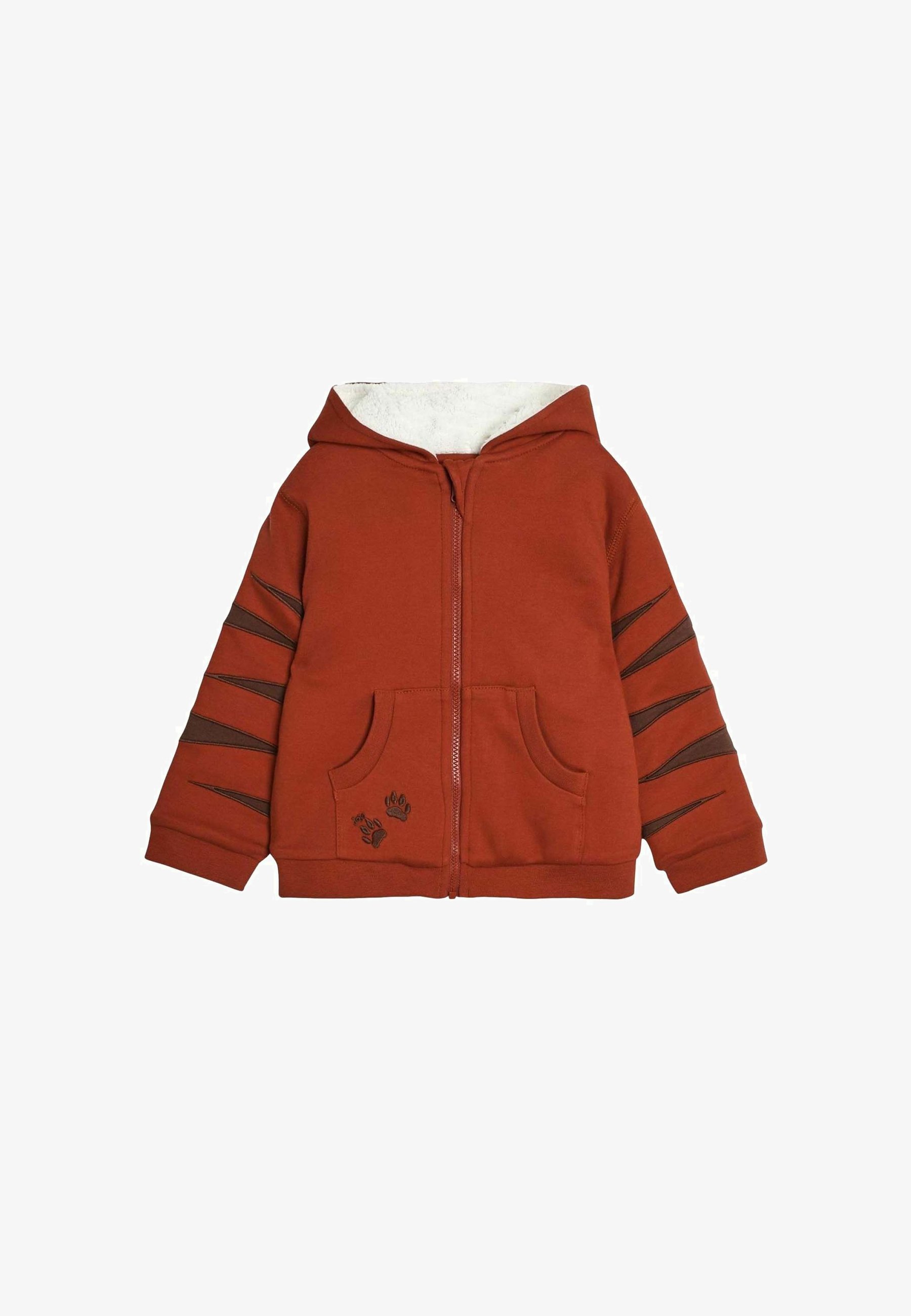 JoJo Maman Bébé TIGER APPLIQUE NOVELTY REGULAR FIT Zip-up